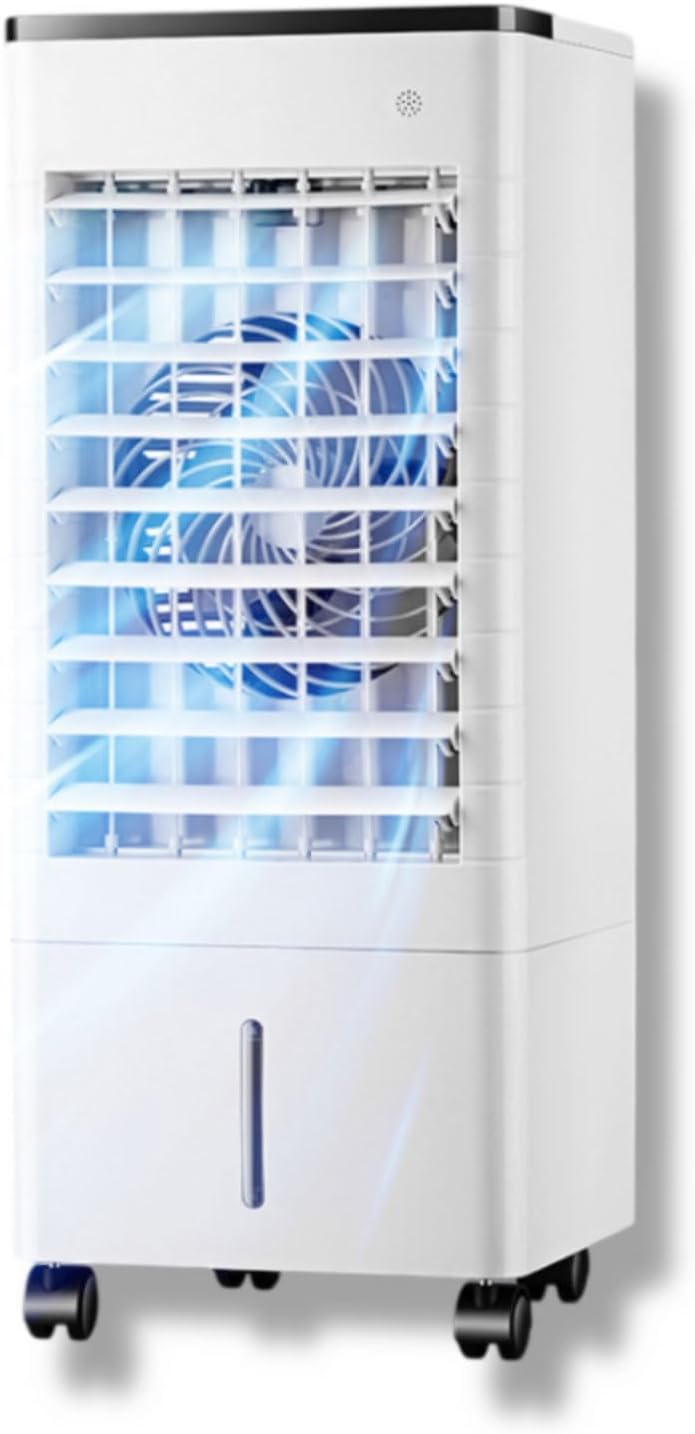 GENERIC Refroidisseur évaporatif Portable Avec Réservoir 9L, Télécommande Et 3 Vitesses.Ventilateur énergétique Efficace Avec Horlogerie 15H Et Oscillation De 90° Pour Chambre à Coucher Et Bureau.