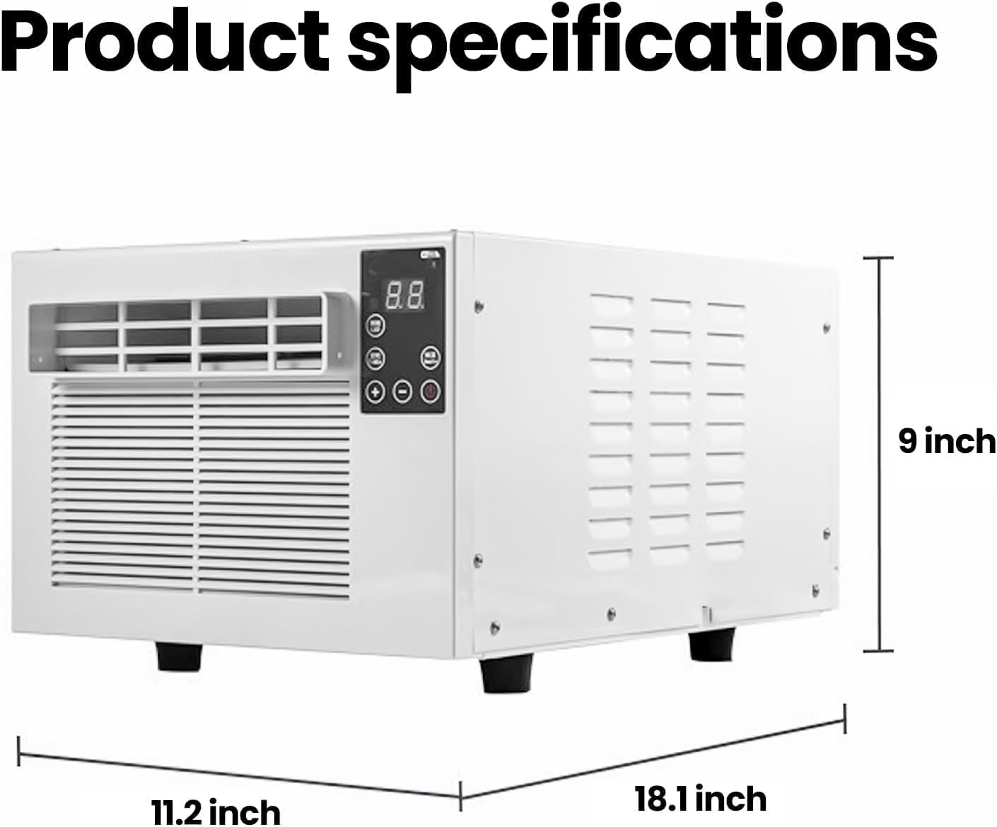 Climatiseur Portable Compact, Déshumidificateur 1876BTU à Refroidissement Rapide Pour La Cuisine De Dortoir De Chambre.Fonctionnement Silencieux écoénergétique 280W Avec Roues De Roulette.Pas D'instal