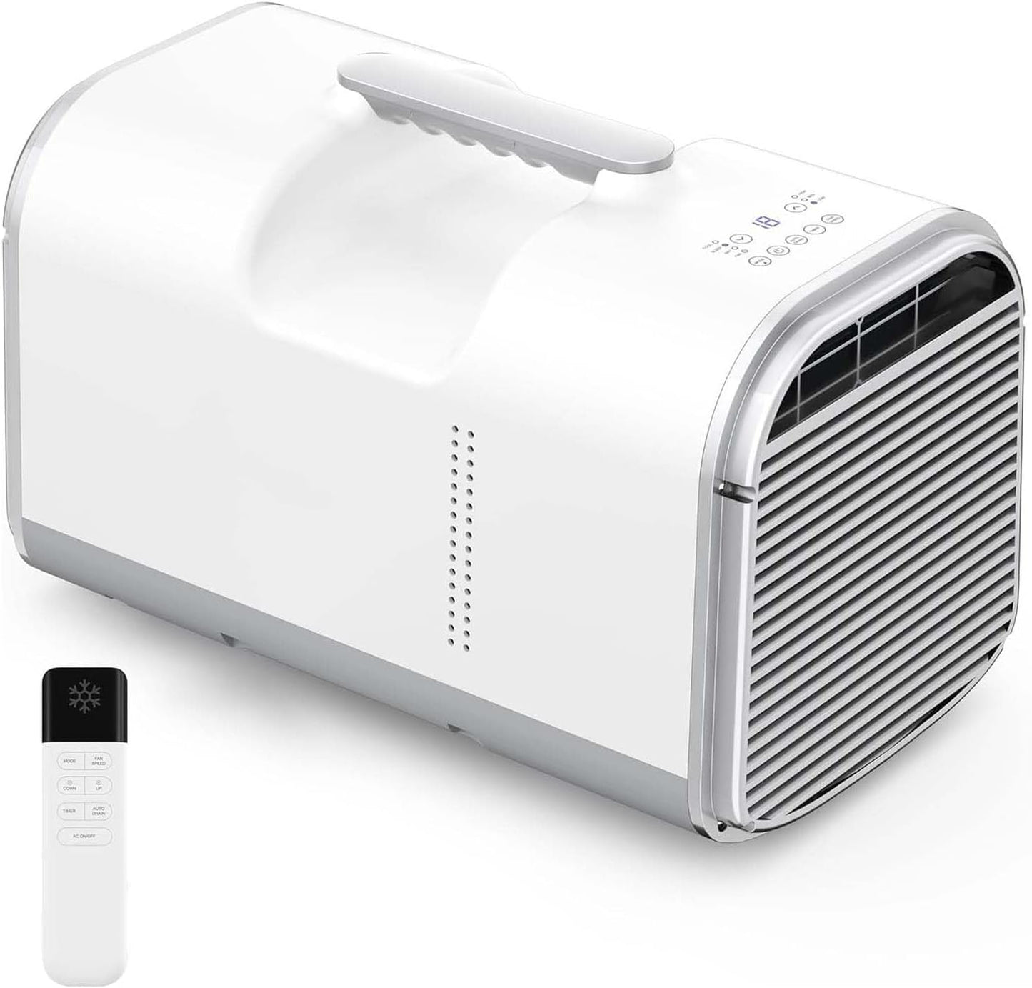 Unité De Climatisation Portable Avec Télécommande, 5100 BTU Refroidit à 61F, 3 Vitesses, Conception Légère Pour Le Camping RV Petites Chambres, Fonctionnement Silencieux Sans Drain Nécessaire
