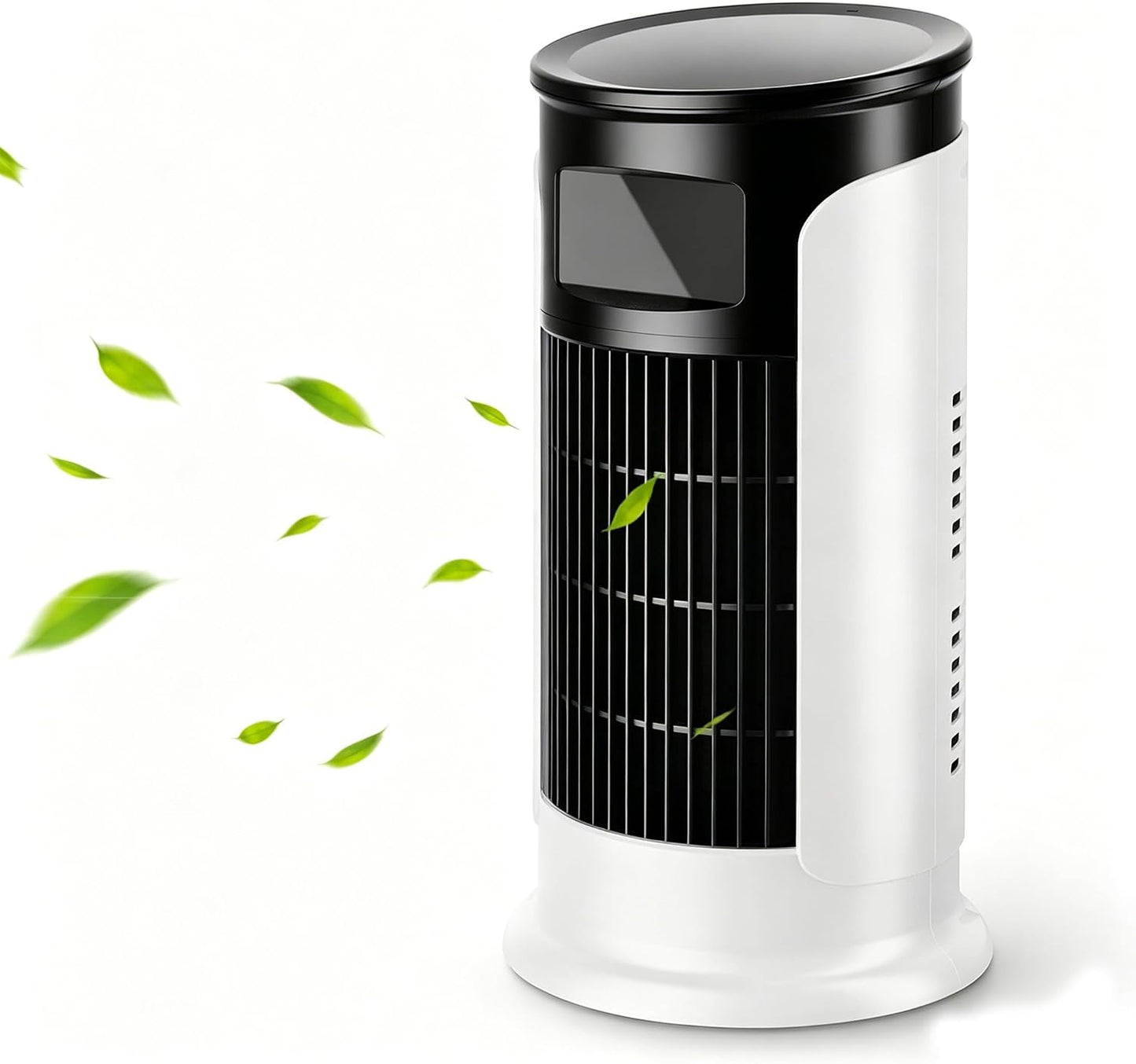 Ventilateur Climatiseur Mobile,Humidificateur à Brumisation,Mini Ventilateur Portable,1/2/3/4/5/6 Heures Minuter,Éclairage D'Ambiance Led Multicolore,Pour Maison Bureau