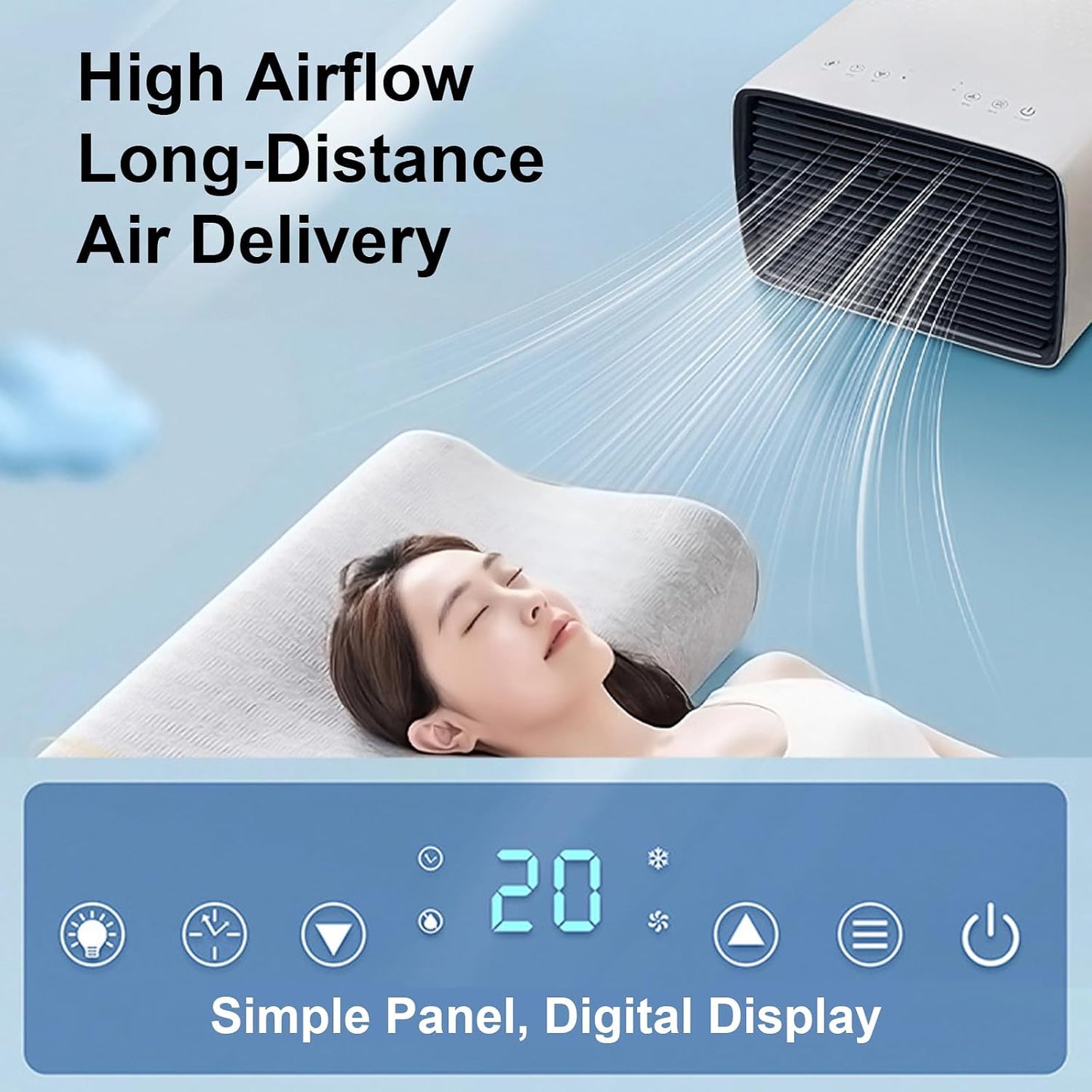 Climatiseur Portable, Refroidissement Rapide Pour Tente, Faible Niveau Sonore, Pour Chambre, Cuisine, Location De Vacances, Dortoir
