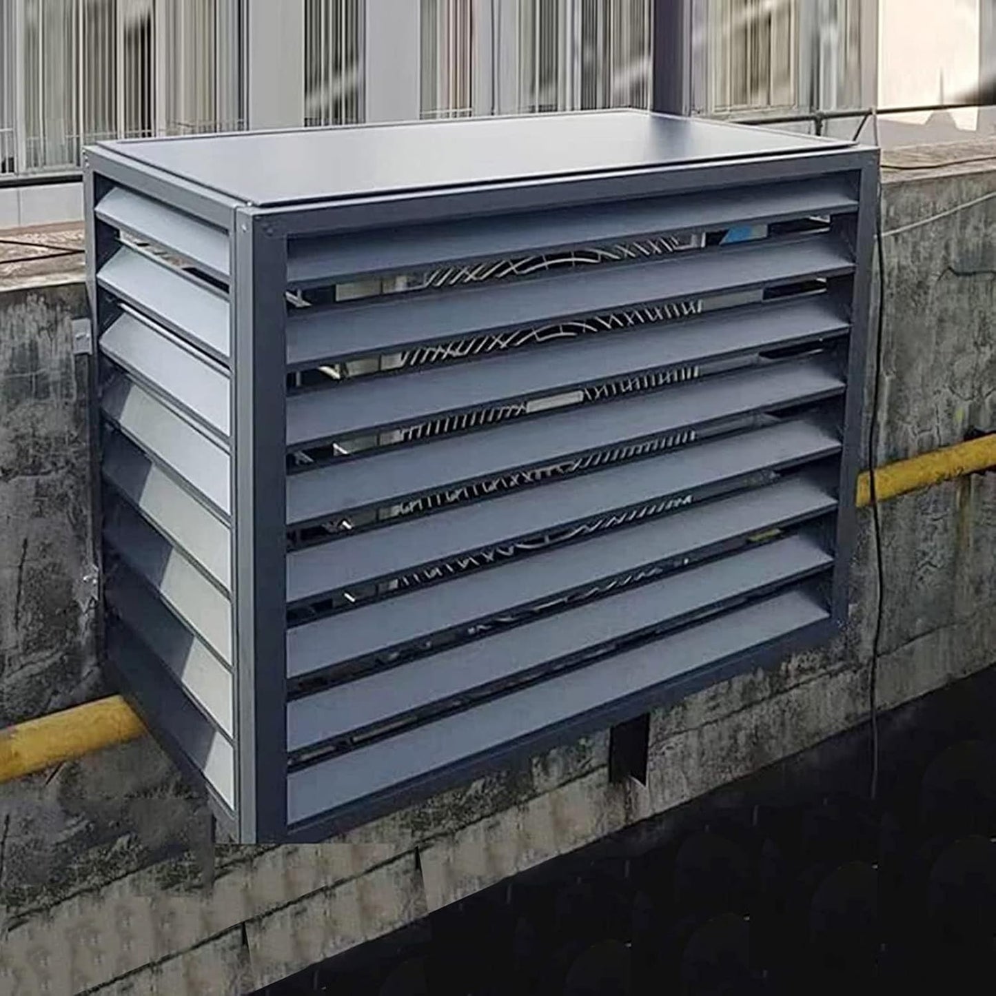 GENERIC Clôture Robuste – Housse Extérieure En Alliage D'aluminium Pour Climatiseur, Séparateur D'espace Et Poubelle, Grilles De Protection Pour Supports De Climatisation Et Supports De Fleurs