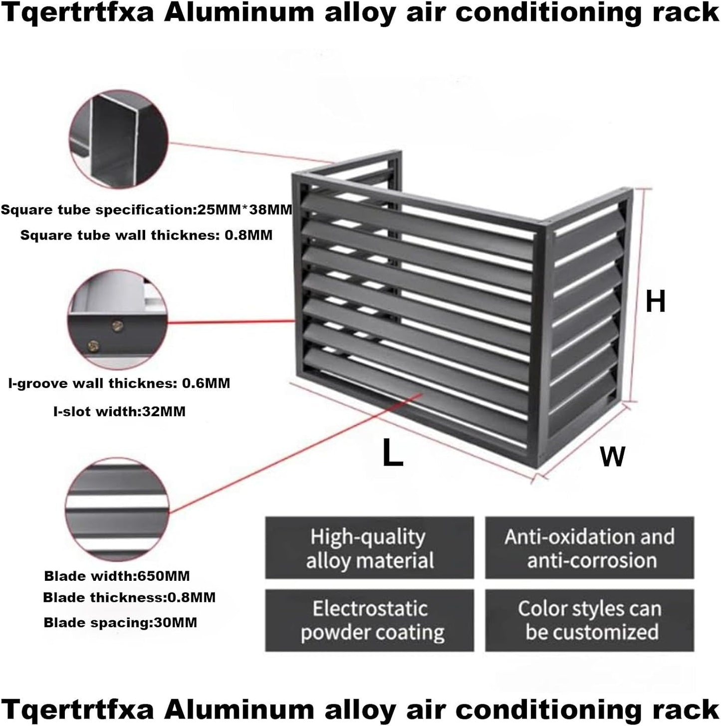GENERIC Housse De Protection En Aluminium Pour Climatiseur – Protection Contre La Poussière Pour Unités Extérieures, Pompe à Chaleur, Résistante Aux Intempéries, Pour Utilisation En Intérieur/extérieur