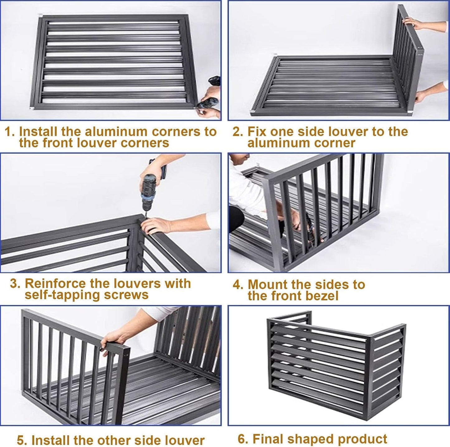 GENERIC Housse En Aluminium Pour Climatiseurs Mini Unités Divisées – Protection Complète D'hiver Pour Pompes à Chaleur Extérieures Et Unités De Climatisation, Matériau Durable Et Résistant Aux Intempéries