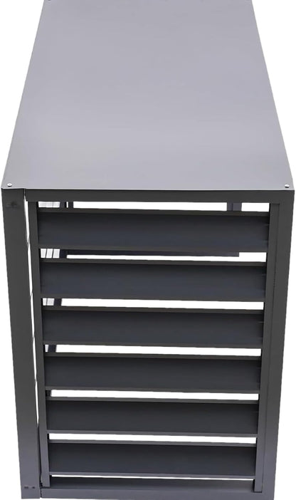 GENERIC Housse De Protection Pour Climatiseur D'extérieur En Aluminium 100 X 50 X 70 Cm – Protecteur De Condensateur Multifonction Avec Clôture D'intimité Pour Plantes Et Rangement D'outils De Jardin (gris)