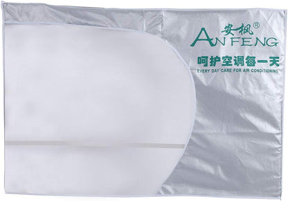  Housse De Climatiseur Extérieur, Bâche Anti Pluie Avec Ventilation Couverture Plus Épaisse Imperméable Anti Poussière Neige Utiliser Climatiseur Sans Enlever Couverture (1.5p), Polyester, Argent