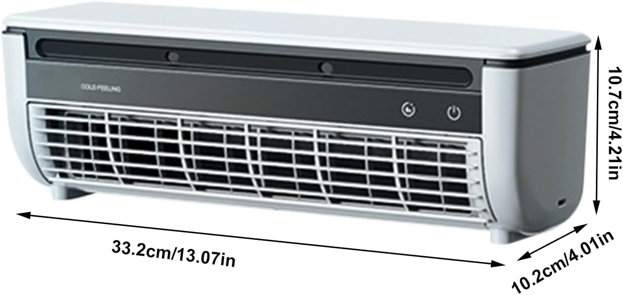  Ventilateur Rafraîchissant AC Pour Pièce - Ventilateur Climatiseur Mural, Avec Chargeur Sans Fil Et Rafraîchisseur,Pour Maison Salle De Bain Cuisine Intérieur Extérieur