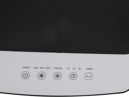  VINGVO Refroidisseur D'air Sans Tuyau D'échappement 10L, Climatiseur Mobile 65W Avec Refroidissement Par Eau, Minuterie Télécommandée à 3 Niveaux, Refroidisseur D'air Pour Chambre De (Prise UE 220V)