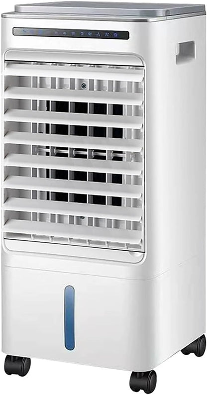  Air Conditioner Portable, Climatiseur Mobile, 3 Vitesses De Ventilation, Écran LED, Télécommande Tactile Et Minuterie 7 H, 65 W, Blanc