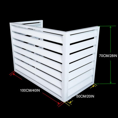 GENERIC Housse Décorative En Aluminium Pour Climatiseur Extérieur - Clôture élégante Pour Pompe à Chaleur - Protège Les Climatiseurs - Résistant Aux Intempéries - Convient à La Plupart Des Climatiseurs