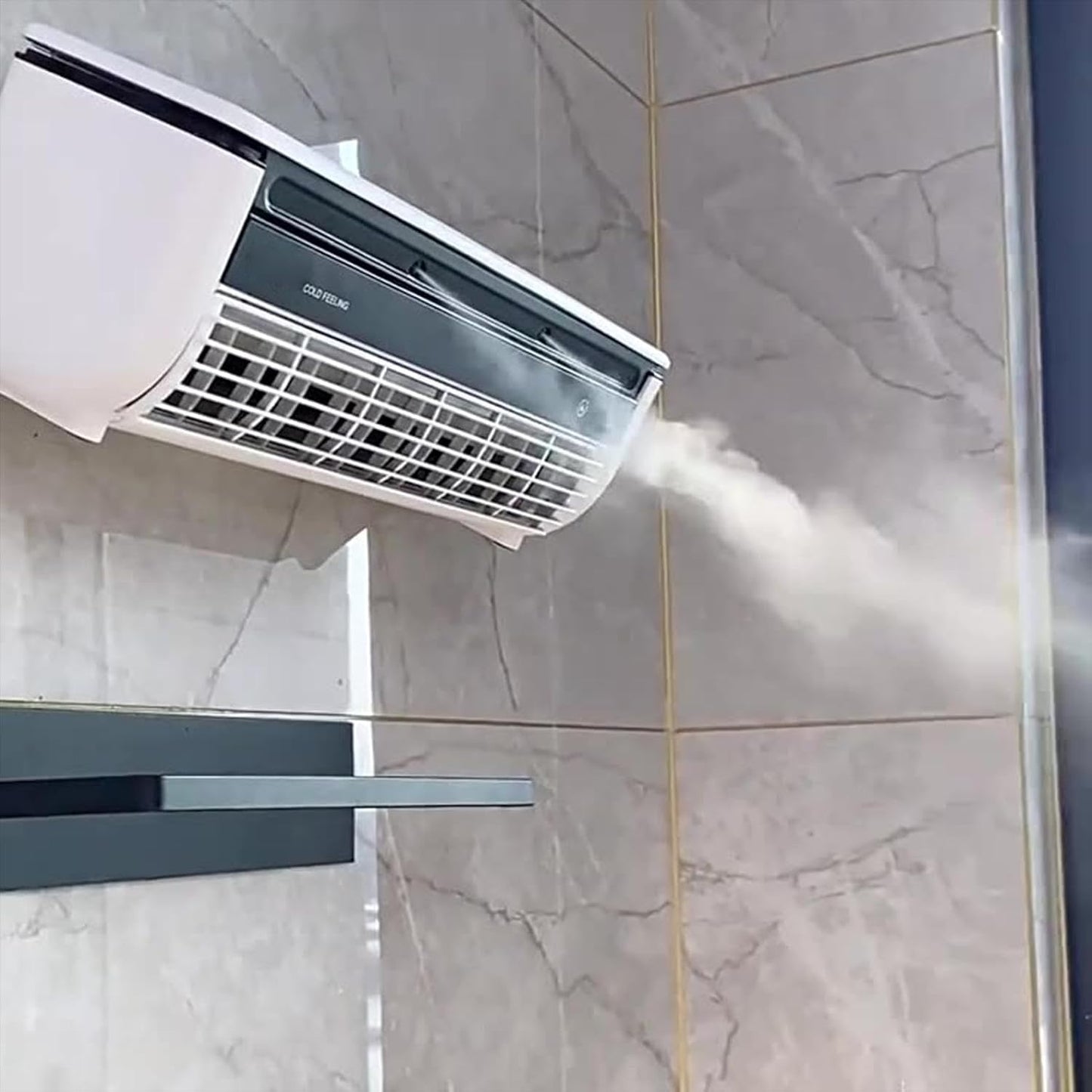 Genérico Ventilateur Avec Climatiseur - Refroidisseur D'ambiance Sans Fil, Ventilateur D'air De Table, Ventilateur Brumisateur Rechargeable, Refroidisseur Mural | De Refroidissement Rap