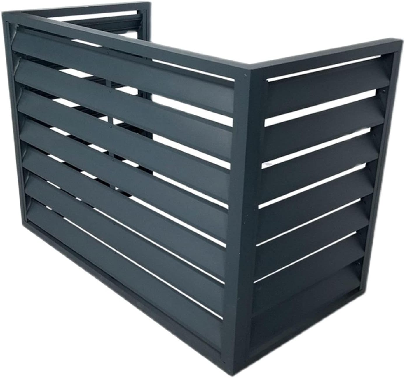  Cache Climatiseur Exterieur Aluminium,caisson Anti Bruit Pompe à Chaleur,cache Clim,Étanche À La Poussière Et À L'eau,Convient Pour L'unité Extérieure Du Climatiseur,White A,100x50x70cm