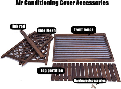  Housse De Climatiseur En Bois Pour Extérieur, Volets Décoratifs Et Grilles De Protection, Support De Fleur Pour Unité AC, Clôture Résistante Aux Intempéries (taille : 105 X 47 X 100 Cm)