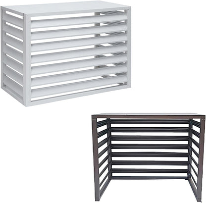 GENERIC Étagère à Fleurs En Bois Massif Pour Climatiseur En Aluminium Robuste Avec écran D'intimité, Anti-vol, Facile à Installer, Blanc, Taille 1,5P, Housse De Climatiseur D'extérieur De Qualité Supérieure
