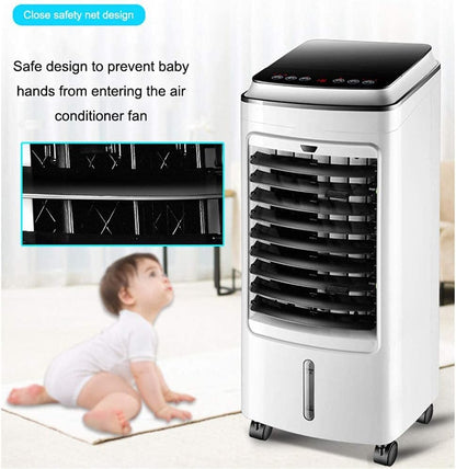  Refroidisseur D'air Pour Refroidisseurs Par évaporation De Bureau à Domicile Climatiseur Portable Avec Réservoir D'eau De 5 L, Climatisation 3 En 1 Pour