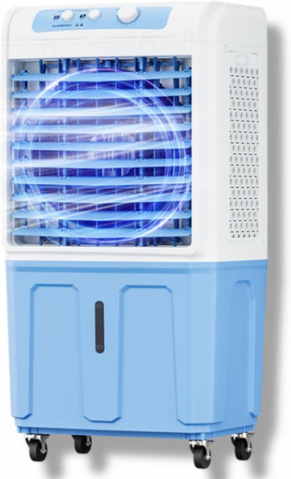 GENERIC Refroidisseur D'air évaporatif 3 En 1, Ventilateur Portable De Réservoir De 40L Avec écran LED, 3 Vitesses, Oscillation à 120 °, Fonctionnement Silencieux Pour Le Bureau à Domicile, Solution De Refroi