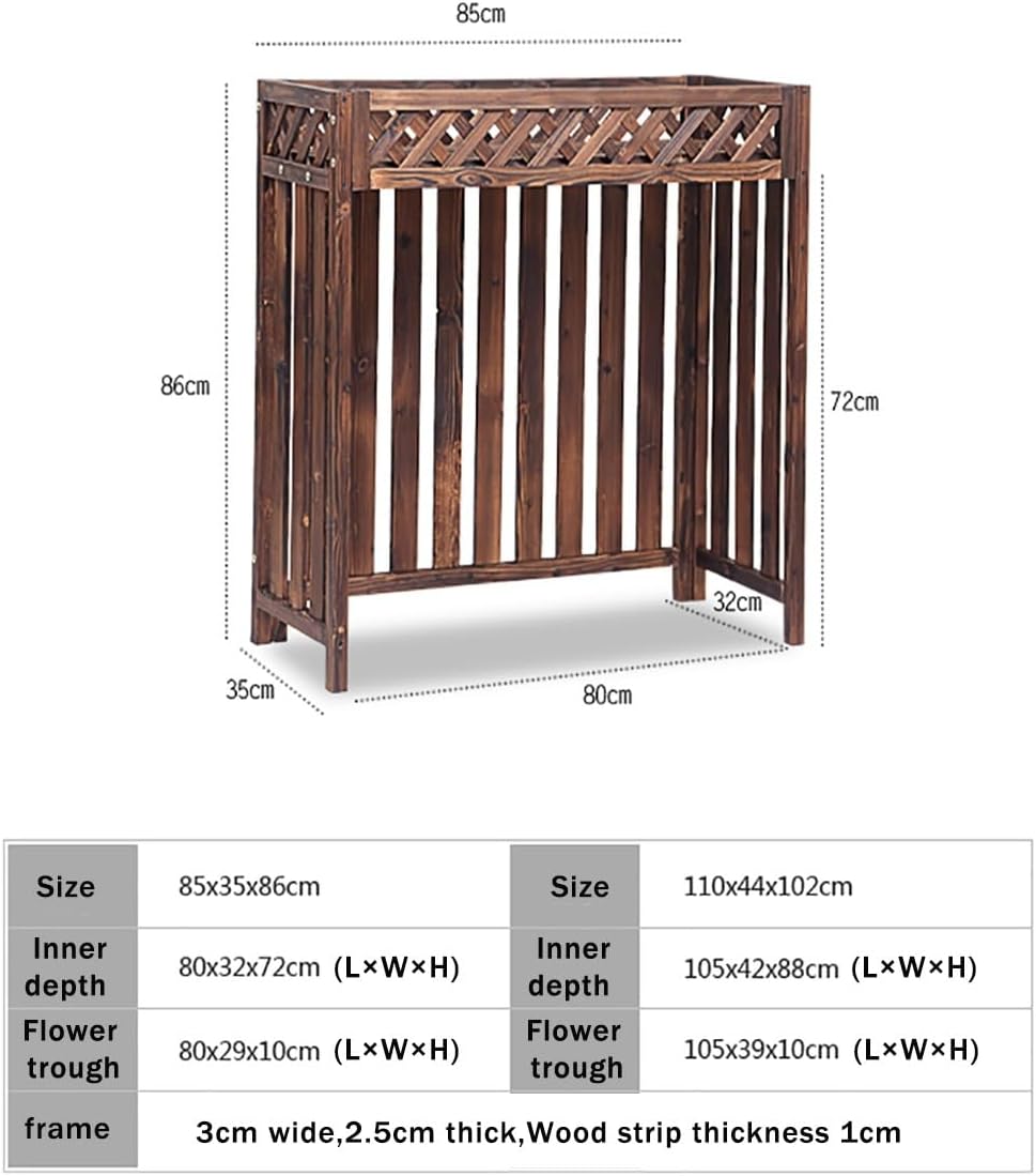 GENERIC Étagère à Persiennes Pour Balcon, Jardin, Climatiseur, Extérieur, Grilles Pour Climatiseurs Et Pompes à Chaleur, élégante Et