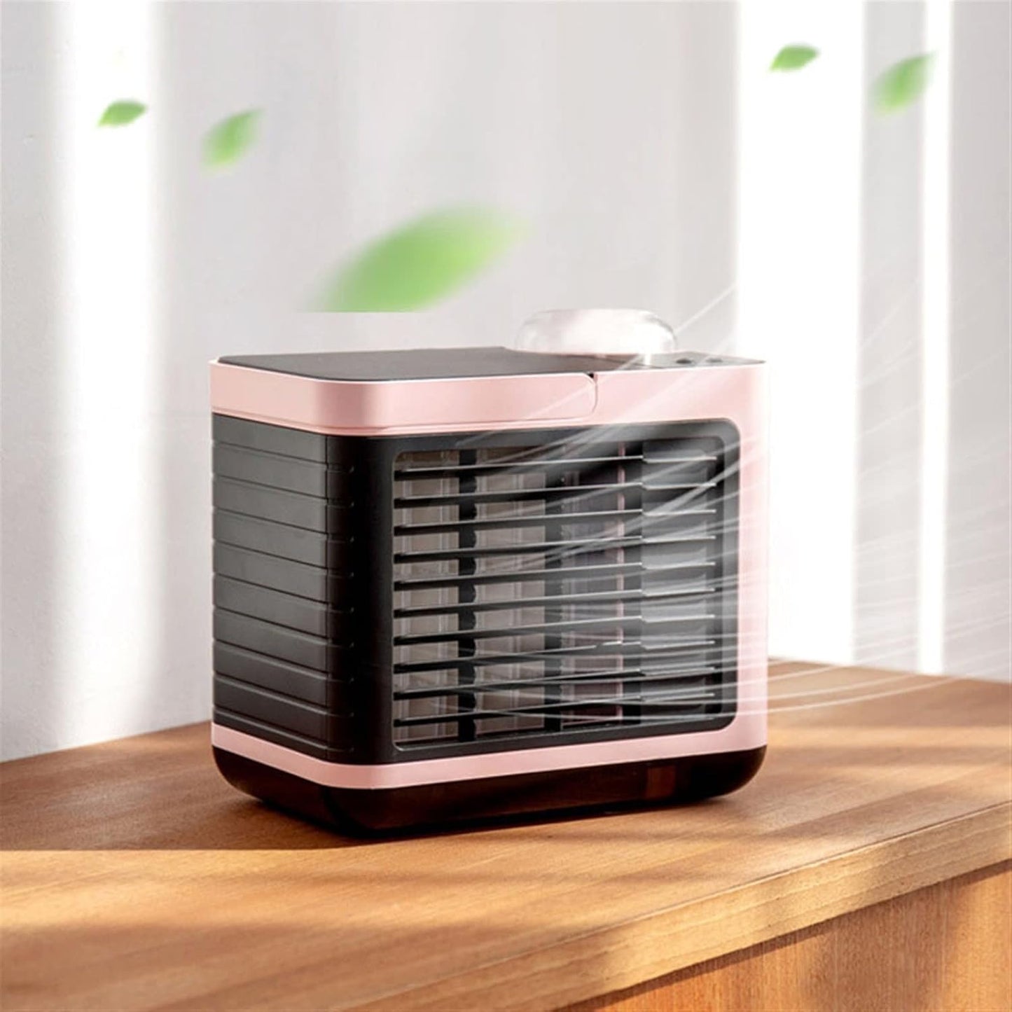  DieffematicKTY Climatiseur Mobile Air Conditioning Air Cooler Negative ION Air Cooler Mini Three-Speed Mode Cooling Fan Charging Home Desktop Air Conditioner (Color : Blue)