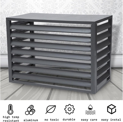 GENERIC Écran De Clôture Pour Climatiseur Extérieur – Couvercle De Conditionnement En Alliage D'aluminium Et Support De Plante En Métal, Volets Anti-corrosion Pour Unité Extérieure, Blanc (taille : 1,5P)