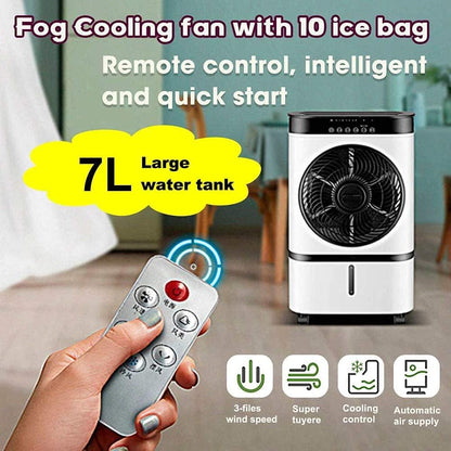  Refroidisseurs Par évaporation Climatiseur Portable 7L Réservoir D'eau Muet Humidificateur D'air Refroidisseur Minuterie Télécommande Climatiseur Mobile Ventilateur De Refroidissement