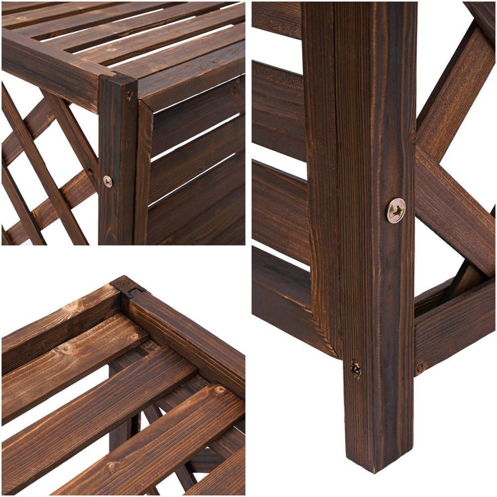  Housse De Climatiseur En Bois - Écran Décoratif Imperméable Pour Climatiseurs Et Pompes à Chaleur 115 X 54 X 95 Cm Marron Antirouille Résistant à La Corrosion Support Pou