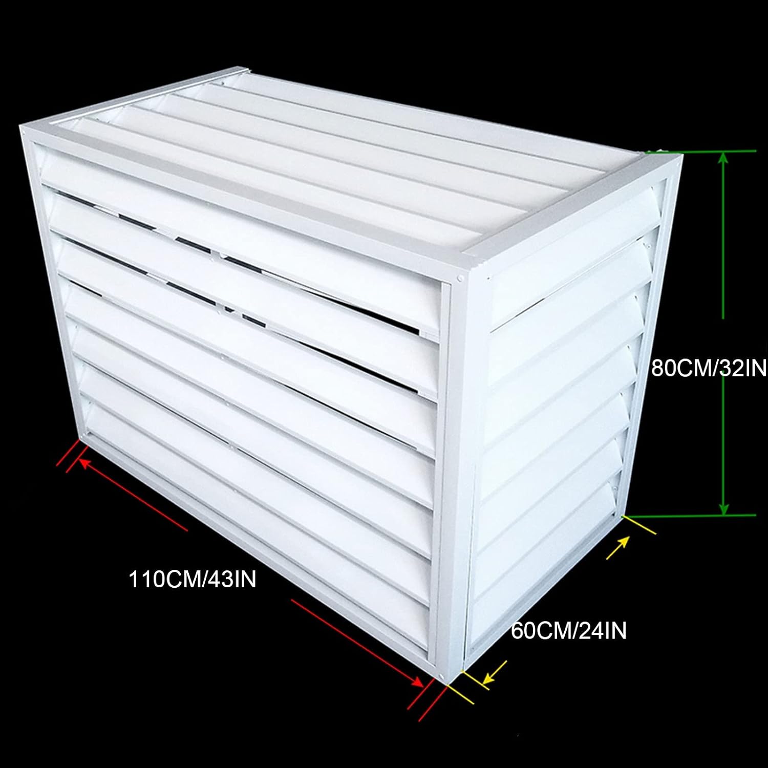 GENERIC Housse De Climatiseur En Aluminium Résistant Aux Intempéries – Unité Extérieure Ion, Bouclier De Condensateur Pour Intérieur/extérieur, Dissimulation De Clôture