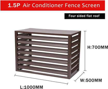 GENERIC Étagère à Fleurs En Bois Massif Pour Climatiseur En Aluminium Robuste Avec écran D'intimité, Anti-vol, Facile à Installer, Blanc, Taille 1,5P, Housse De Climatiseur D'extérieur De Qualité Supérieure