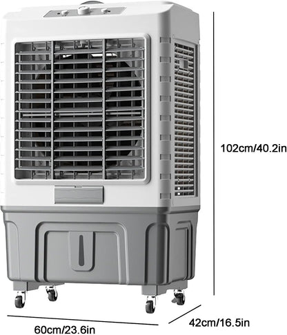 GENERIC Refroidisseur D'air Portable Avec Télécommande, Réservoir De 4L, 6 Packs De Glace, 12H Minuterie, Ventilateur D'évaporation Silencieux Pour Le Refroidissement De La Salle De Dortoir De Bureau à Domici