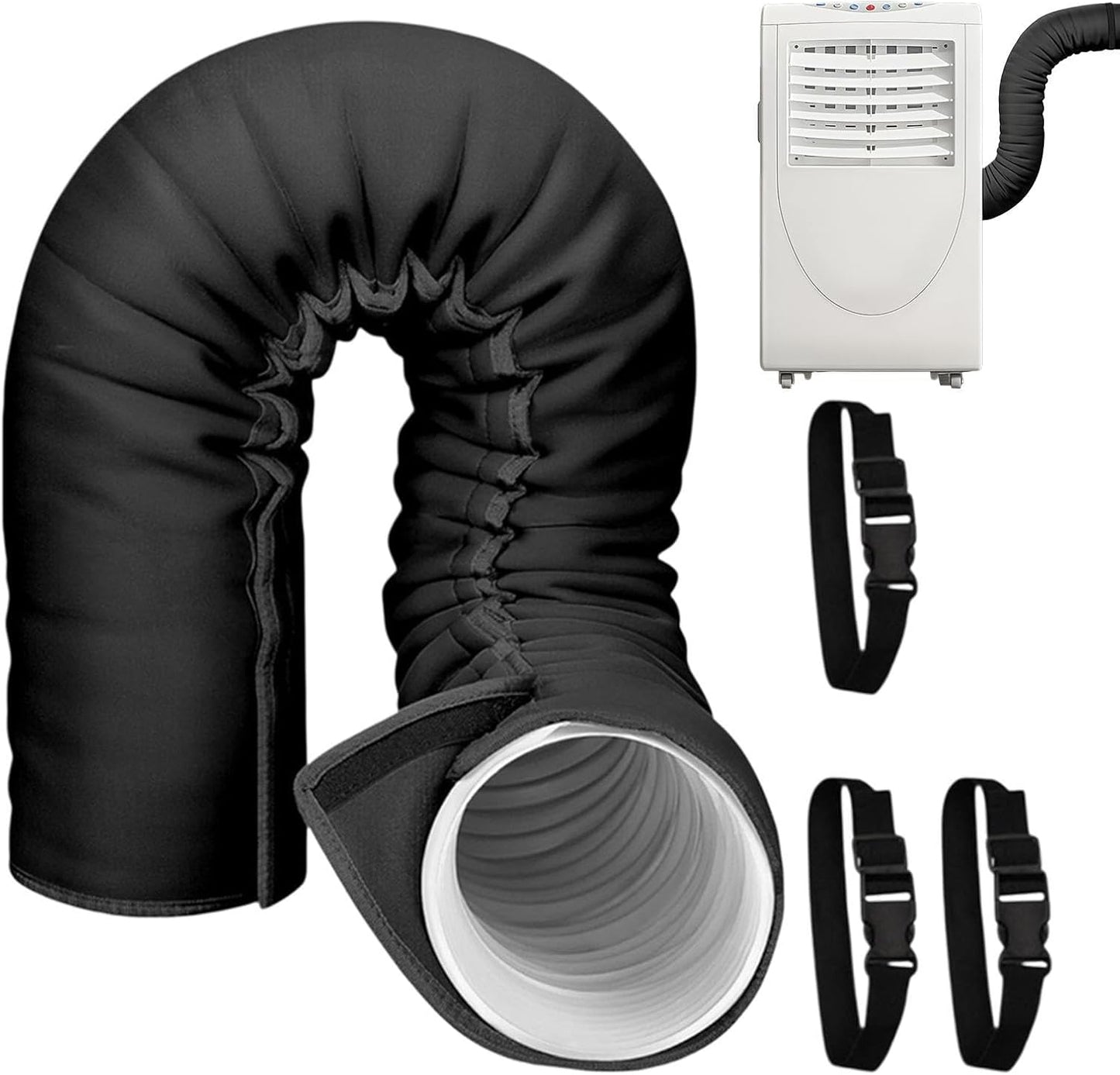  Protection Pour Tuyau Climatiseur Portable Pour Tuyaux De 5" & 5.9" | Isolé Housse Tuyau Climatiseur Manchon Protection Pour Tuyaux D' AC Mobile Universel Tuyaux D'échappement
