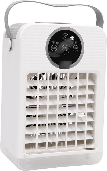  Climatiseur Portable, Humidificateur Refroidisseur D'air Par évaporation 4 En 1, Ventilateur De Refroidissement De Bureau De 700 Ml Avec 3 Vitesses, Veilleuse 7 Couleurs, Télécommande,