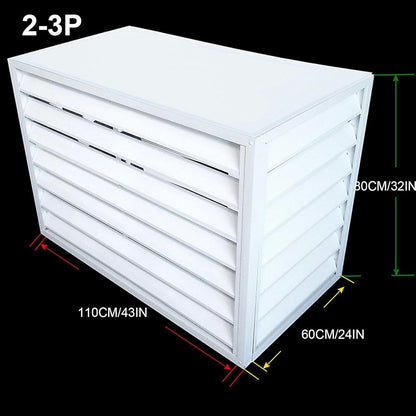  Housse De Protection Pour Climatiseur Extérieur En Aluminium, Protection De Pompe à Chaleur, Mini Unité De Climatisation Fendue, Bouclier De Clôture Résistant Aux Intempéries, Housse élégante Pour