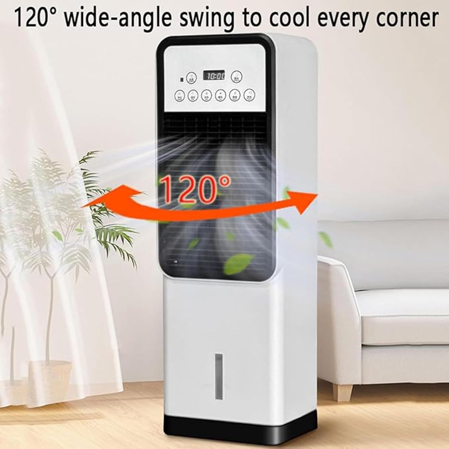 GENERIC Climatiseur Portable 12000 Btu, Refroidisseur évaporatif Et Chauffage Avec Télécommande – Classe énergétique A Pour Refroidissement Et Chauffage Mobile, Pour Chambre, Bureau, Camping-car, Cold Alone