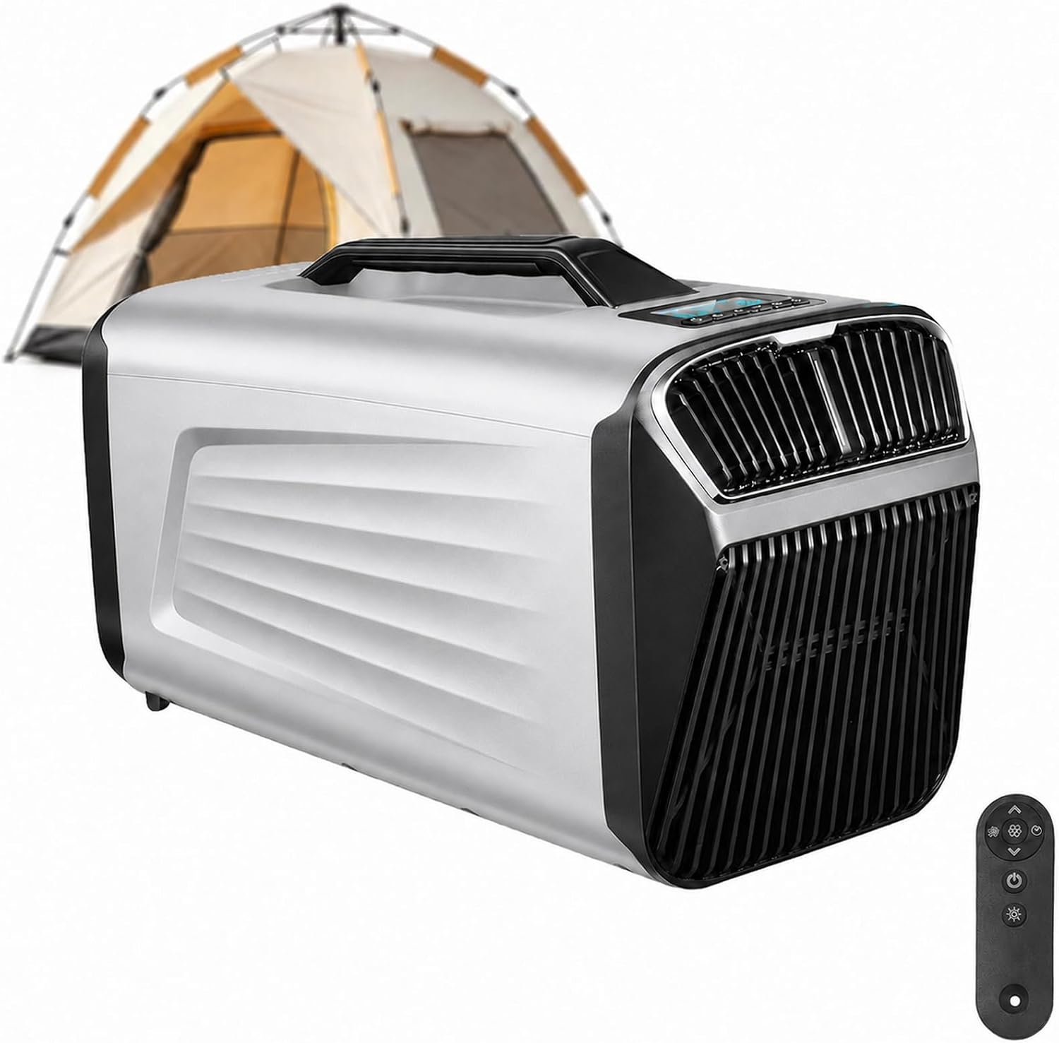  Climatiseur Mobile Portable 5200 BTU, 400W Climatiseur De Tente Avec Compresseur, Refroidissement Rapide Et Mode Nuit, Déshumidificateur Ventilateur Pour Camping, Van, RV Et Petit Espace
