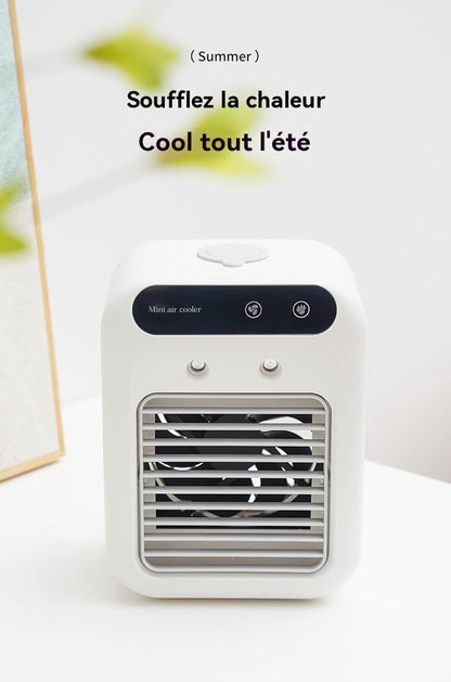  Climatiseur Portable, Ventilateur Refroidisseur D'air Silencieux Portable, Refroidisseur D'air 500 Ml, Ventilateur De Refroidissement De Bureau 3 En 1 Pour Chambre, Bureau, Dortoir étudiant