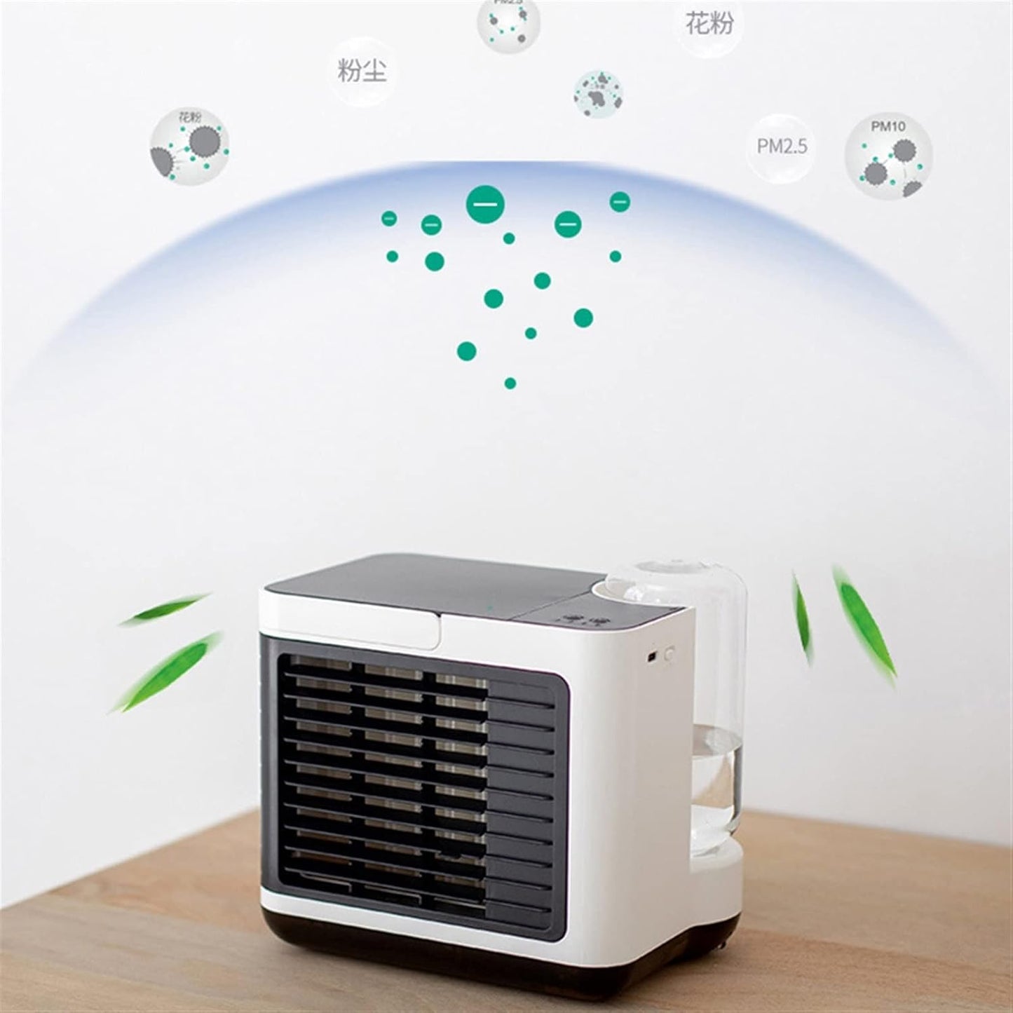  DieffematicKTY Climatiseur Mobile Air Conditioning Air Cooler Negative ION Air Cooler Mini Three-Speed Mode Cooling Fan Charging Home Desktop Air Conditioner (Color : Blue)