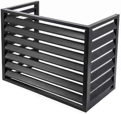 GENERIC Housse Pour Climatiseur Et Pompe à Chaleur, écran De Clôture En Aluminium Avec 3 Panneaux Pour Unités Extérieures Ou Intérieures, 110 X 80 X 60 Cm, Blanc