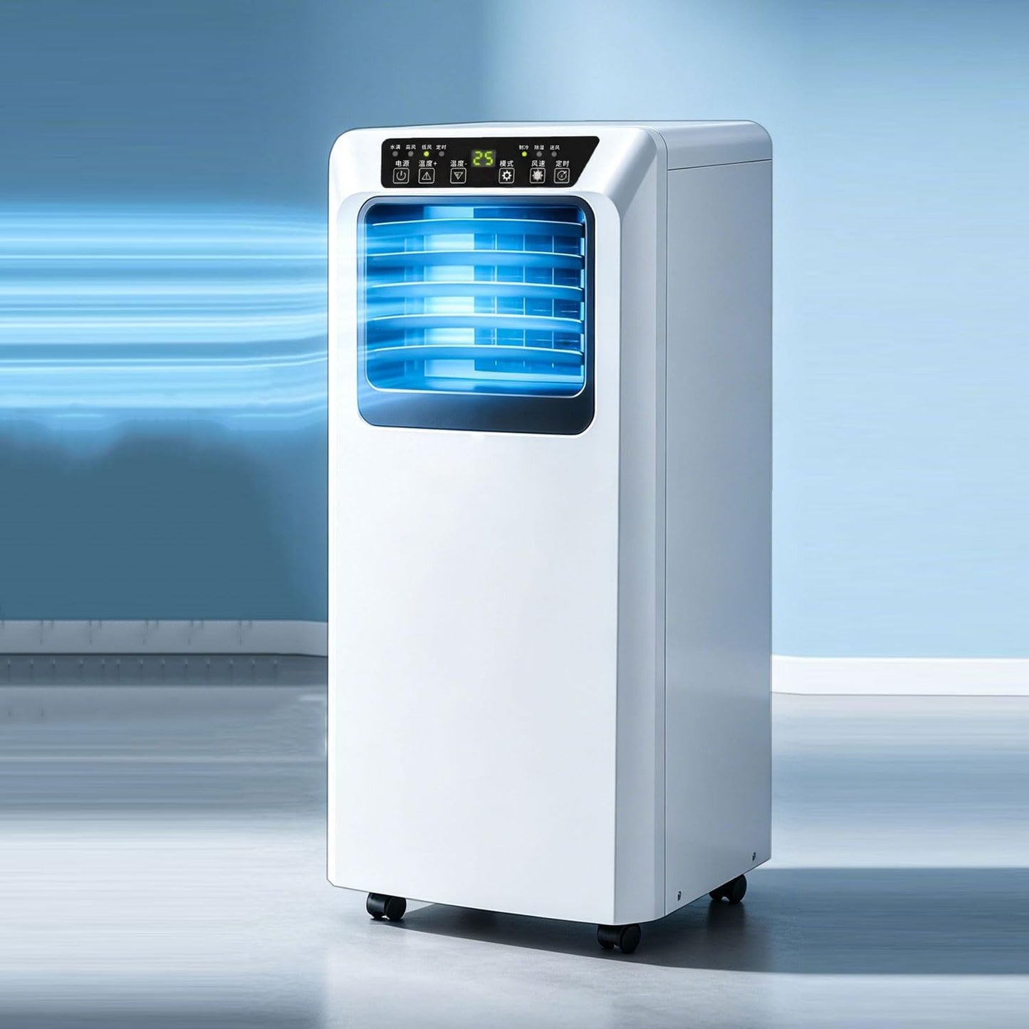  Climatiseur Portable, Unité Intelligente Intelligente AC Silencieuse Avec Déshumidificateur Cool Et Modes Ventilateur, Pour La Pièce Jusqu'à 350 Pieds Carrés, Télécommande, Minuterie 24H, Kit D'instal