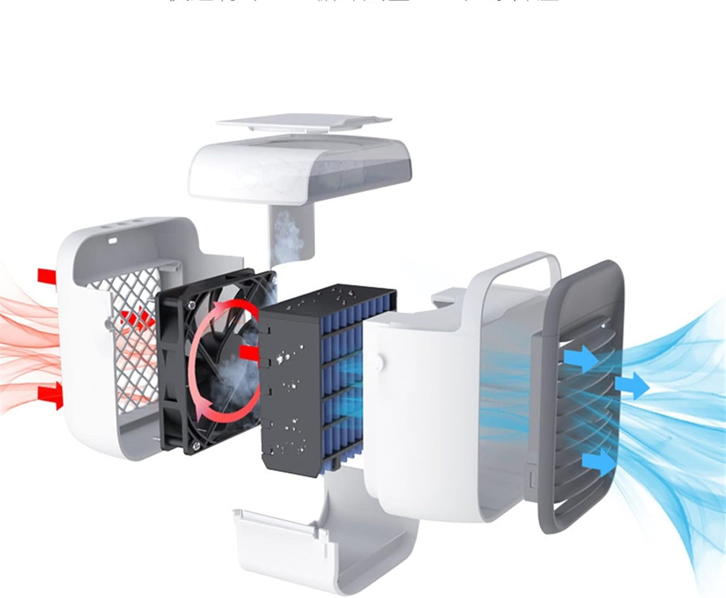  DieffematicKTY Climatiseur Mobile Air Conditioner Water Cooling Fan Handheld Humidifier Purifier Air Cooler Fan Household