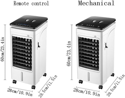  Portable Chaud Froid Climatiseur évaporatif Mobile 4 En 1 Refroidisseur Réglable Silencieux Oscillation Air Purifiant Pour Maison Bureau Camping (Mechanical)