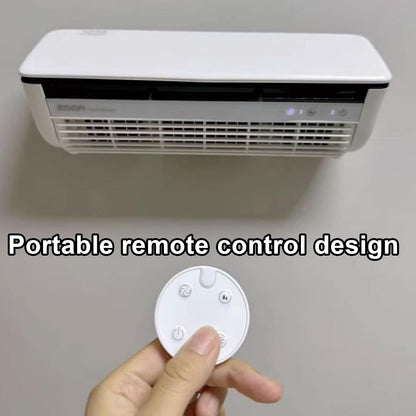 GENERIC Ventilateur Climatiseur Mural Evacuation Silencieux Rafraichisseur D'Air Mobile Avec Télécommande Rechargeable Et Sur Secteur 3 Vitesses De Ventilation(Black)