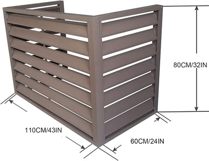 GENERIC Housse De Protection Pour Climatiseur Extérieur En Aluminium Pour Pompe à Chaleur - Protection Contre Les Intempéries Pour Climatiseurs Extérieurs