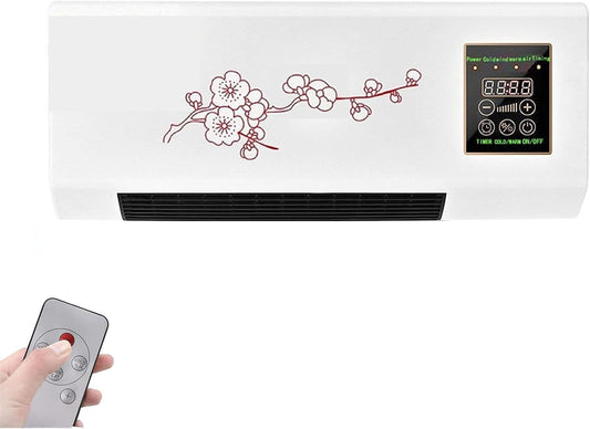  Ventilateur De Climatisation à Fente, Portable, Mural, Froid Et Chaud, 2-en-1, Super Silencieux Avec Télécommande, Idéal Pour La Maison, Bureau, Chambre à Coucher