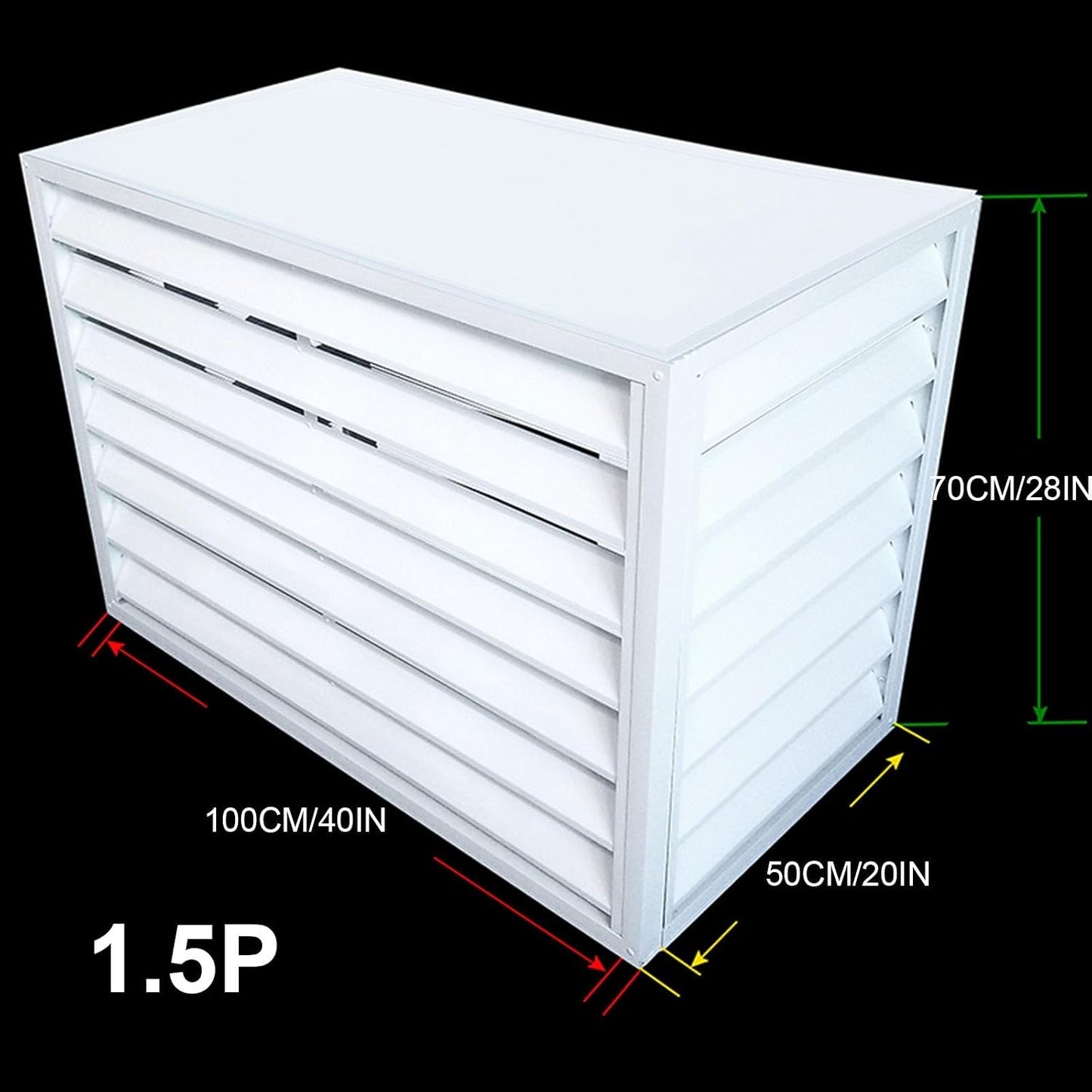 GENERIC Housse Antivol En Aluminium Robuste Pour Climatiseur - Pour Unités Extérieures - Réduction Du Bruit - Protection Contre Les Intempéries - Convient Pour Une Utilisation En Intérieur/extérieur (blanc)