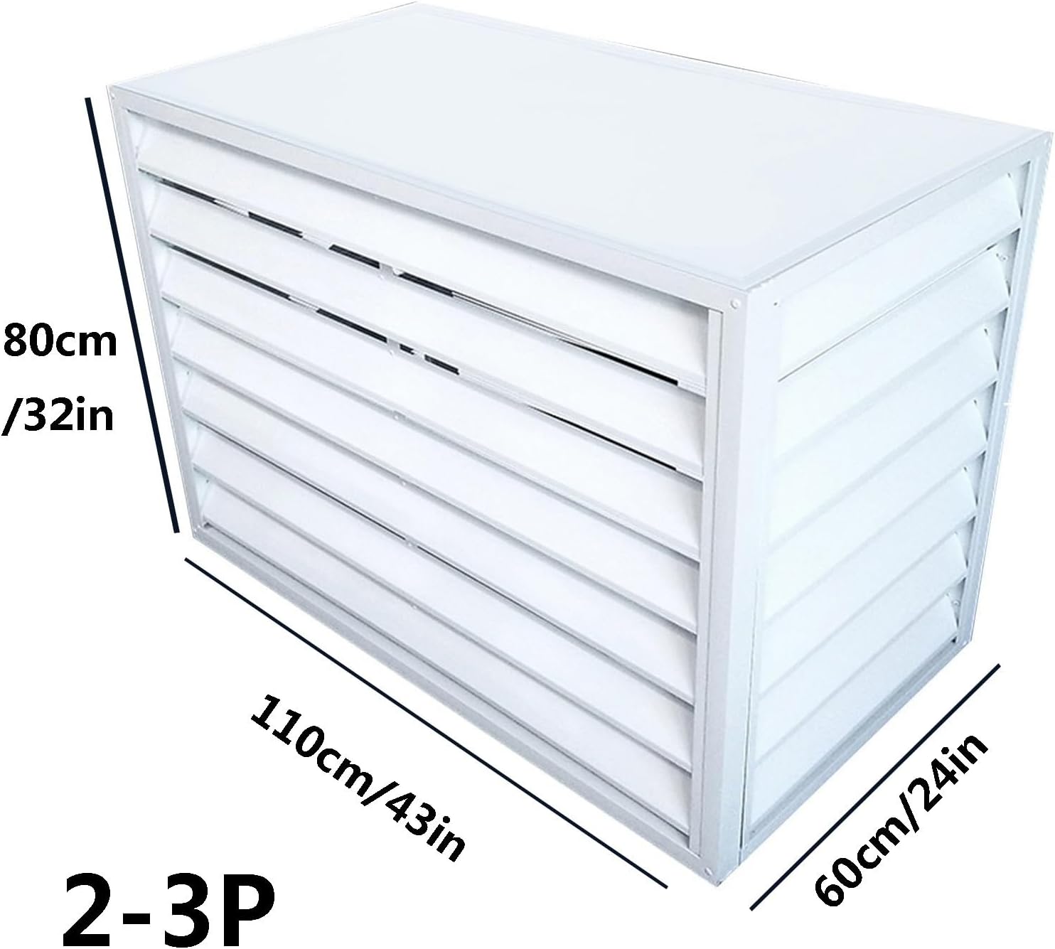 GENERIC Housse De Poubelle D'extérieur, Climatiseur Multifonction, Housse En Aluminium, Réduction Du Bruit, Installation Facile, Idéale Pour Une Utilisation Dans Le Jardin Et Le Balcon