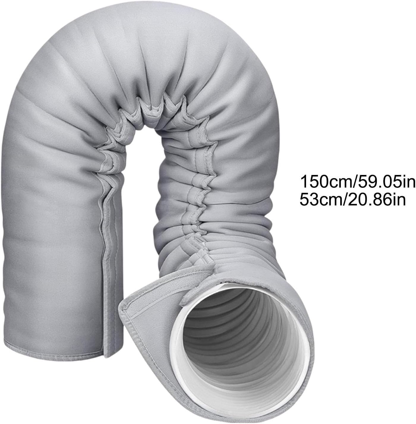  Générique Manchon Isolation Tuyau Climatisation, 150x53cm, Thermo-isolant | Insonorisant Housse Protection Tuyau Évacuati/on Climatiseur Portable, De Diamètre 3 Boucle Réglables, Pour Usage Maison Et