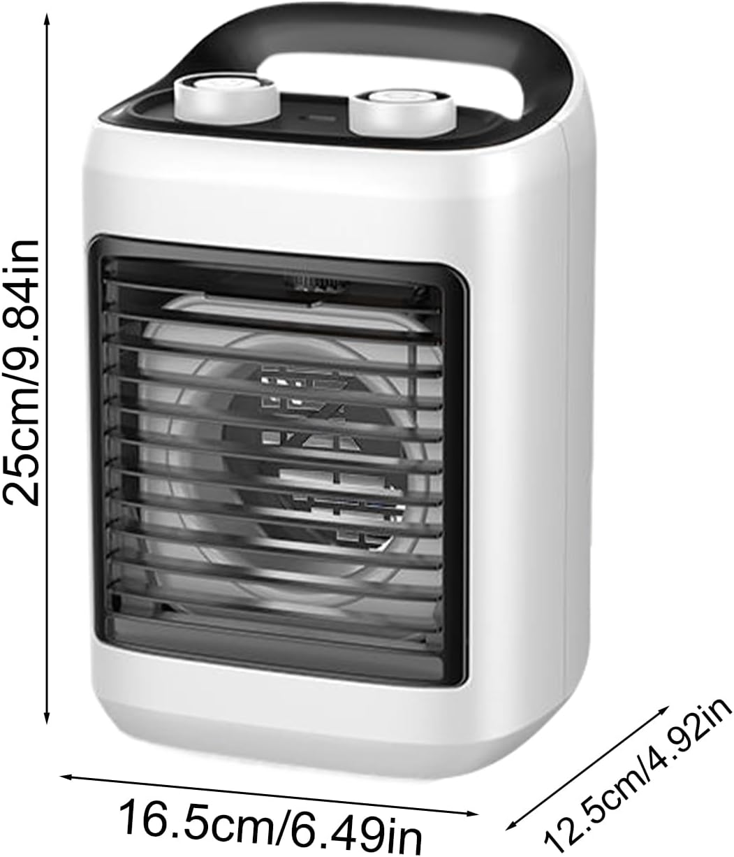  Ventilateur Climatiseur Portatif | Ventilateur D'Air Frais Pour Chambre,Modes Réglables Silencieux Avec Humidificateur - Rafraîchisseur D'Air Compact Pour Bureau Domicile Et Voyage
