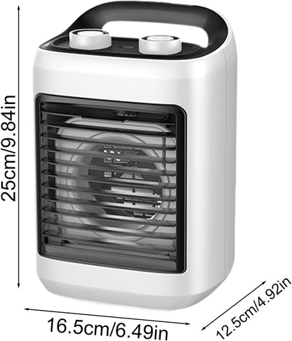  Ventilateur Climatiseur Portatif | Ventilateur D'Air Frais Pour Chambre,Modes Réglables Silencieux Avec Humidificateur - Rafraîchisseur D'Air Compact Pour Bureau Domicile Et Voyage