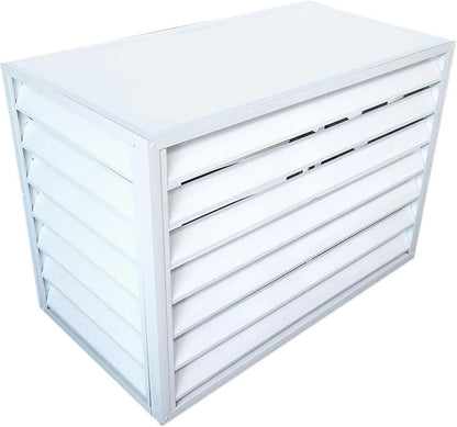  Housse De Protection Pour Climatiseur Extérieur En Aluminium, Protection De Pompe à Chaleur, Mini Unité De Climatisation Fendue, Bouclier De Clôture Résistant Aux Intempéries, Housse élégante Pour