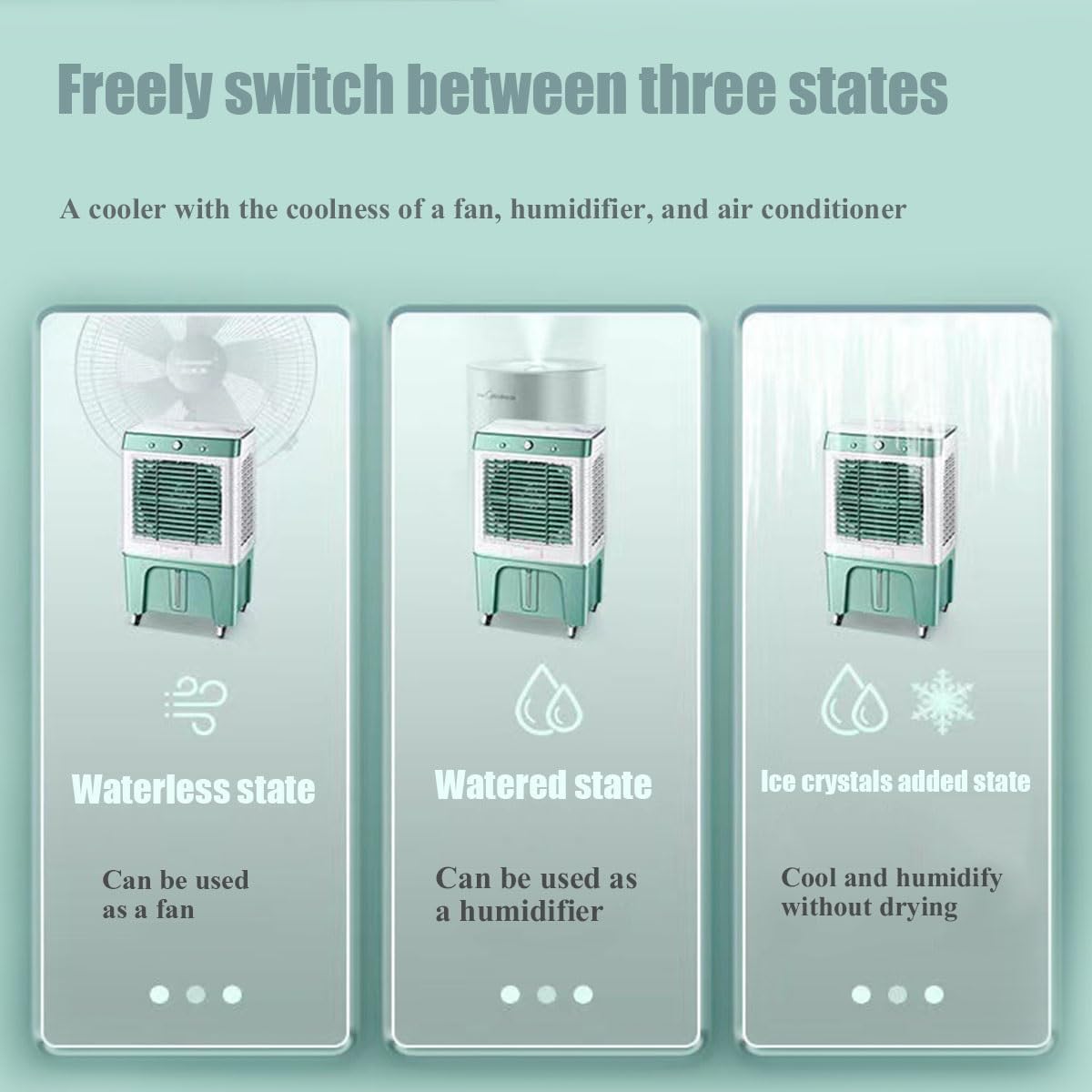  Refroidisseur D'air Portable For Marais, Refroidisseur D'air Par évaporation, Refroidisseur D'air Par évaporation Avec Oscillation, Refroidisseur D'air à 3 Vitesses De Vent, Climatiseur For Chambre, M