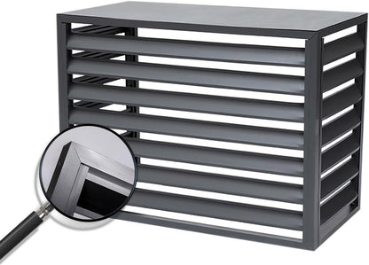 GENERIC Housse De Protection Décorative En Aluminium Pour Climatiseur - Résistante Aux Intempéries - Gris - Taille 110 - Idéale Pour La Maison Et La Terrasse